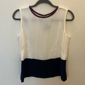 St. John Colorblock sleeveless blouse EUC